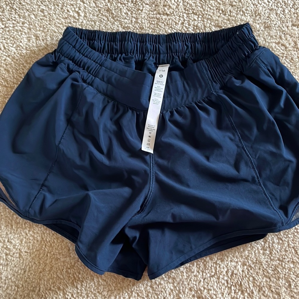 Dark blue lululemon shorts!! barely worn!!